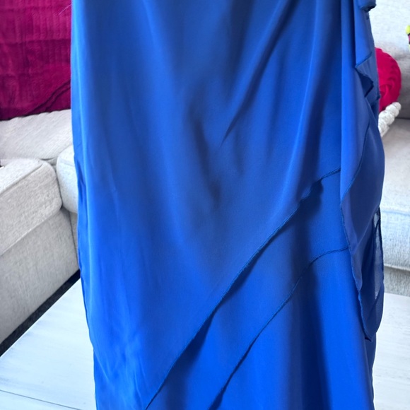 Elegant Blue Short Sleeve Dress-size 14 - Picture 8 of 14